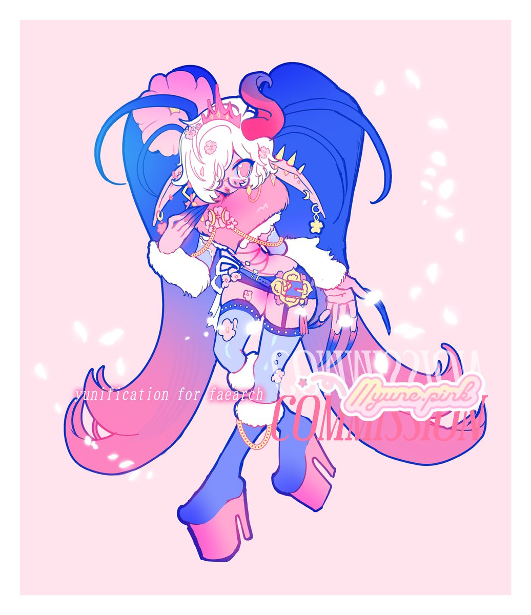 pinkmoonyune's tweet photo. "yunification" commission https://t.co/13gmiNaEmh