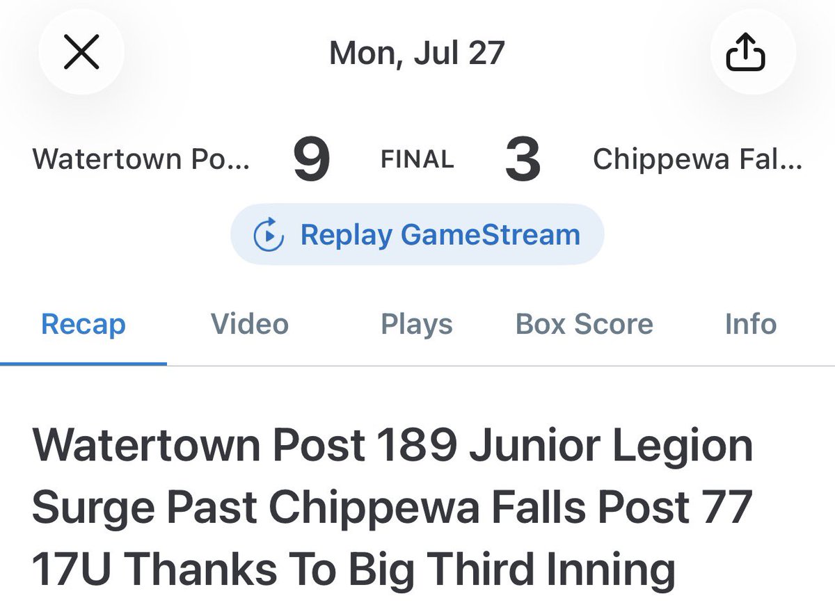 GoslingsUpdates's tweet photo. 17U moves onto the final day in their tournament and will face the West De Pere/Seymour winner. They need to win twice tomorrow to clinch the title.

19U plays their first AAA game tomorrow in Marshfield with a 10:30am first pitch vs. Sheboygan.

Tomorrow’s gonna be a busy day. https://t.co/rD27A7yuap