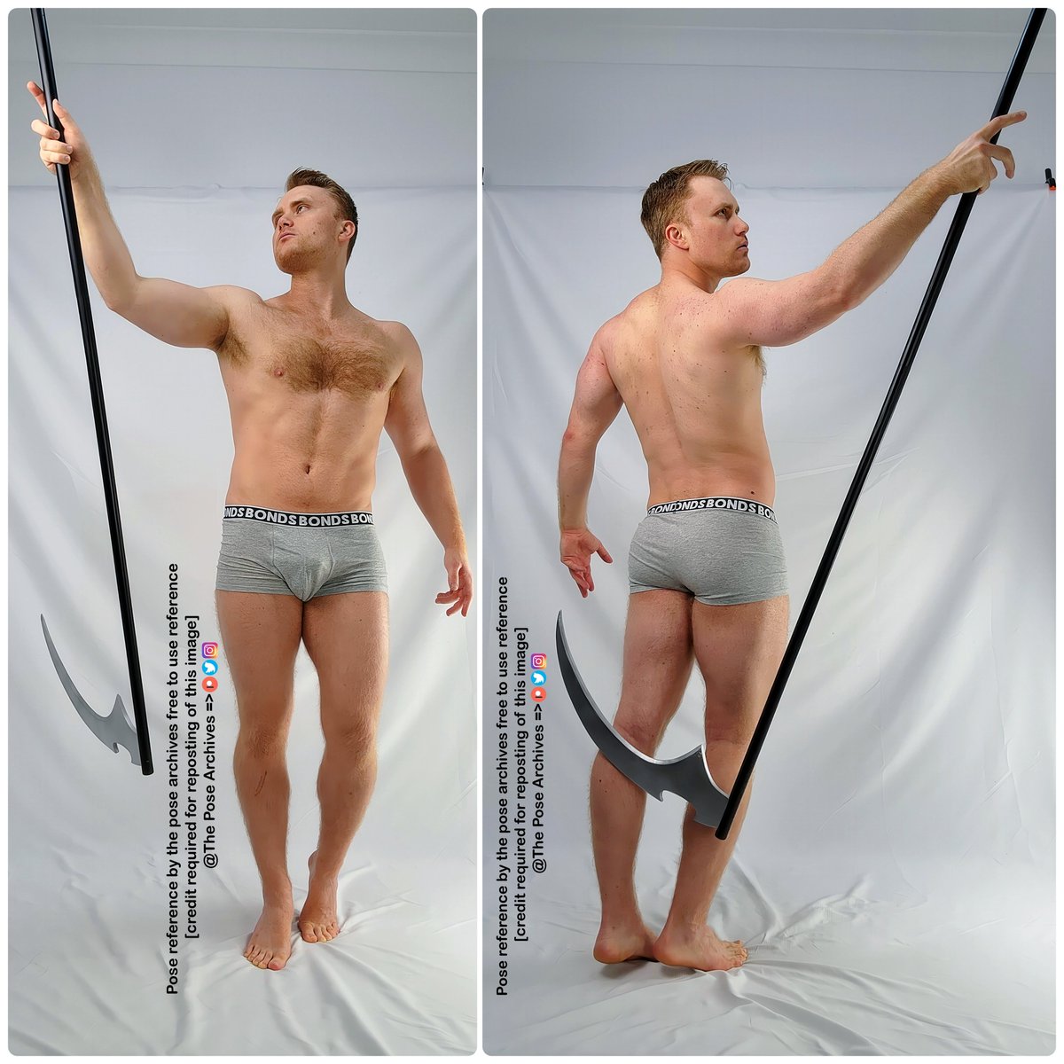 theposearchives's tweet photo. Poses reference!✏️
Standing/walking/scythe/weapon/prop https://t.co/kOITRtYk4l