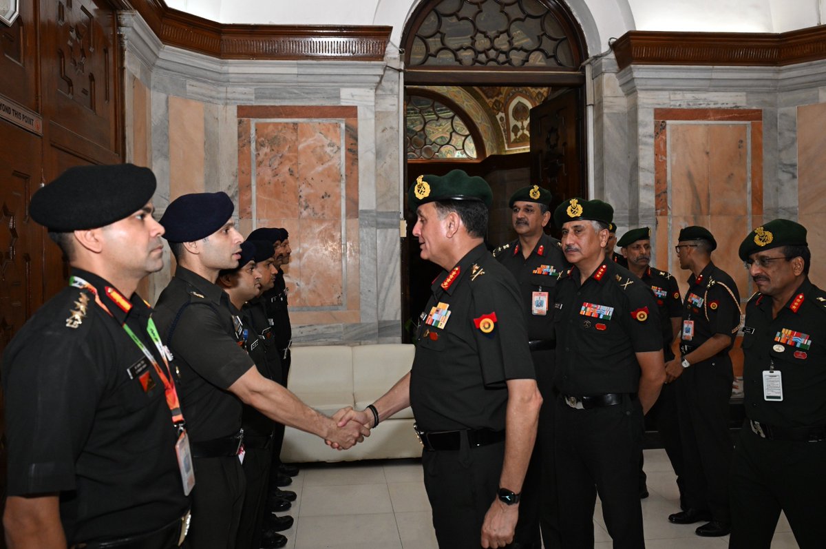 adgpi's tweet photo. #GeneralDhirajSeth, #COAS, interacted with the Women Officers of the first-ever Tri-Service all-women circumnavigation sailing expedition, Samudra Pradakshina, following their return on 22 Jul 2026.

The nine women officers completed an extraordinary 314-day voyage, covering nearly 25,500 nautical miles across four oceans, exemplifying courage, endurance, teamwork and the indomitable spirit of women. Their remarkable achievement stands as a testament to the professionalism and resolve of the Indian Armed Forces.

#SamudraPradakshina #IndianArmy #IndianNavy #IndianAirForce #TriService 

@DefenceMinIndia @SpokespersonMoD @IAF_MCC @indiannavy @IA_SportsAdvntr