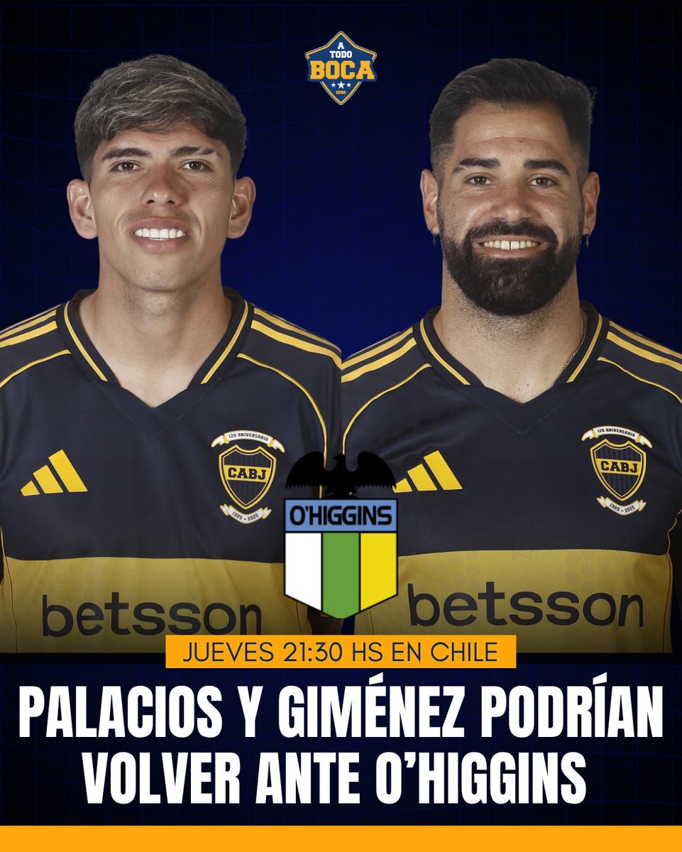 equipoatodoboca's tweet photo. DOS QUE VUELVEN ✅

Carlos Palacios y Milton Giménez hoy se entrenaron con normalidad y podrían volver a ser convocados para el partido del jueves ante O’Higgins en Chile 🇨🇱 https://t.co/cUDzQvly93