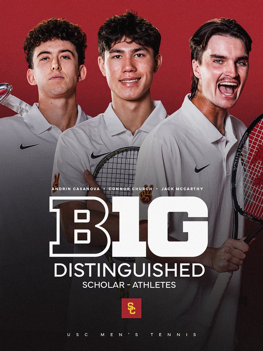 USCMensTennis's tweet photo. ELITE IN THE CLASSROOM⭐️✌️📚 https://t.co/0Nyx6b3tTm