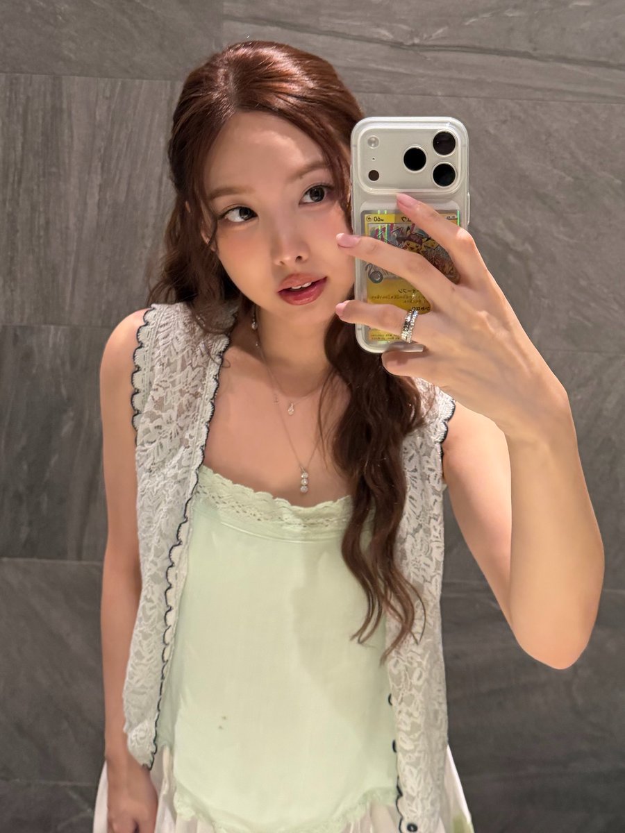 godmitzu's tweet photo. Nayeon has a Pokemon card in her phone case now too 😭 https://t.co/WQn4eacnl4