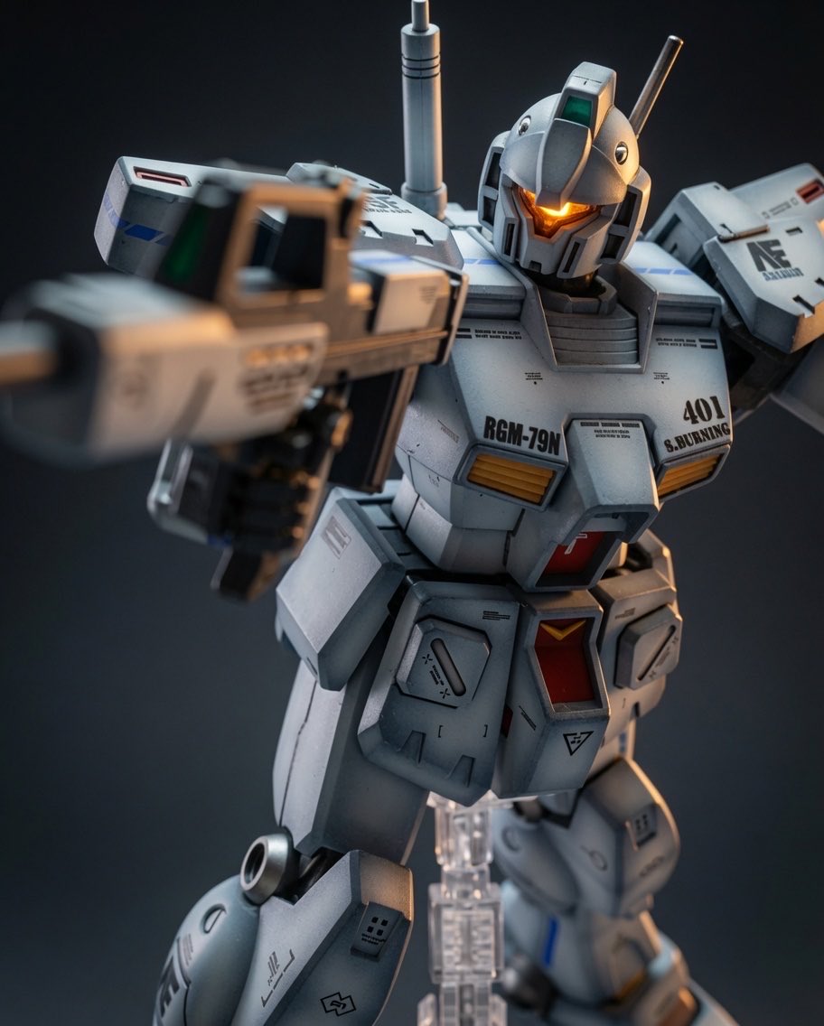 meo_pla's tweet photo. 本日のガンプラはHGジムカスタムです。 https://t.co/X4EdA0RhVT