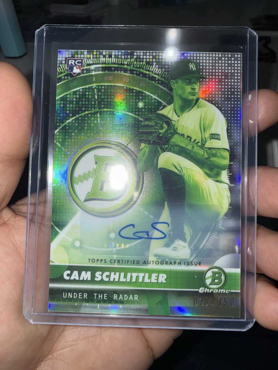 evprips's tweet photo. What is this Cam Schlittler card worth. #27/150 and autographed. Under the Radar RC. https://t.co/UDR4QENf7U