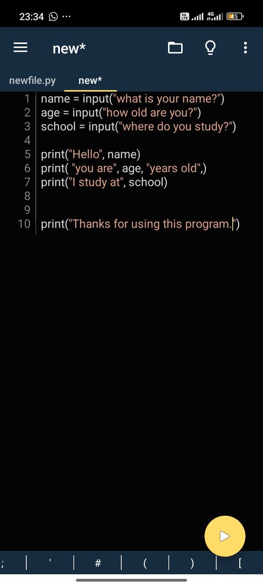 HARDEYBORLAHfr0's tweet photo. Day 2/100 🚀
Today I learnt about variables, input(), and my first syntax errors. 😅
Turns out a missing comma can stop an entire program. Every bug is a lesson. 💻🐍
#100DaysOfPython #Python #CodingJourney #LearnInPublic https://t.co/GymZJ1kwCN