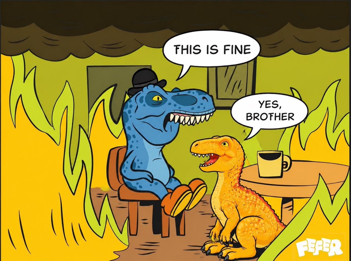 Vefer_Stable's tweet photo. This is fine $VEFER 

@FeferMeme @Stable @paoloardoino https://t.co/igDIYQMmkP