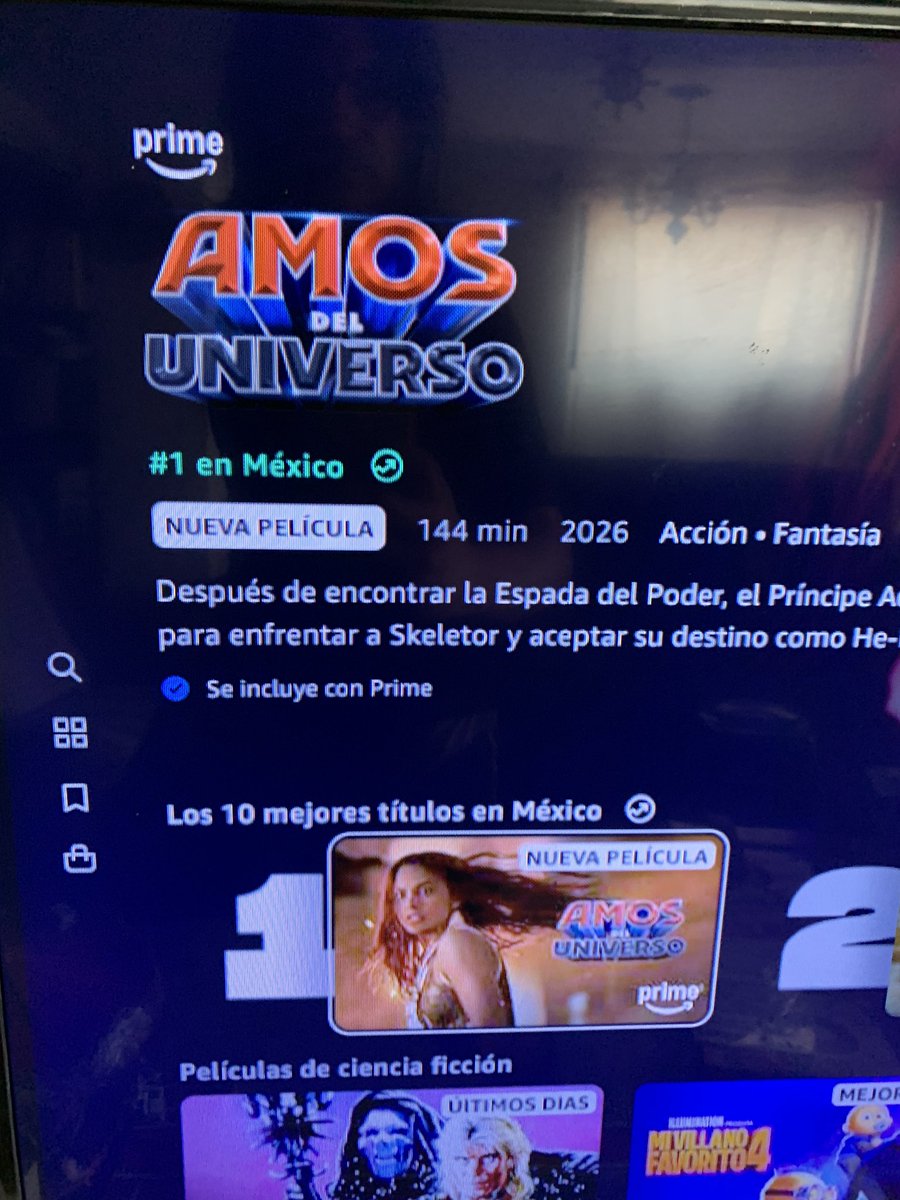 JuanMWeber's tweet photo. @HeManiaOfficial Today in México, but it's been like this since it premiered on Prime https://t.co/Wm2yZ5NKEf
