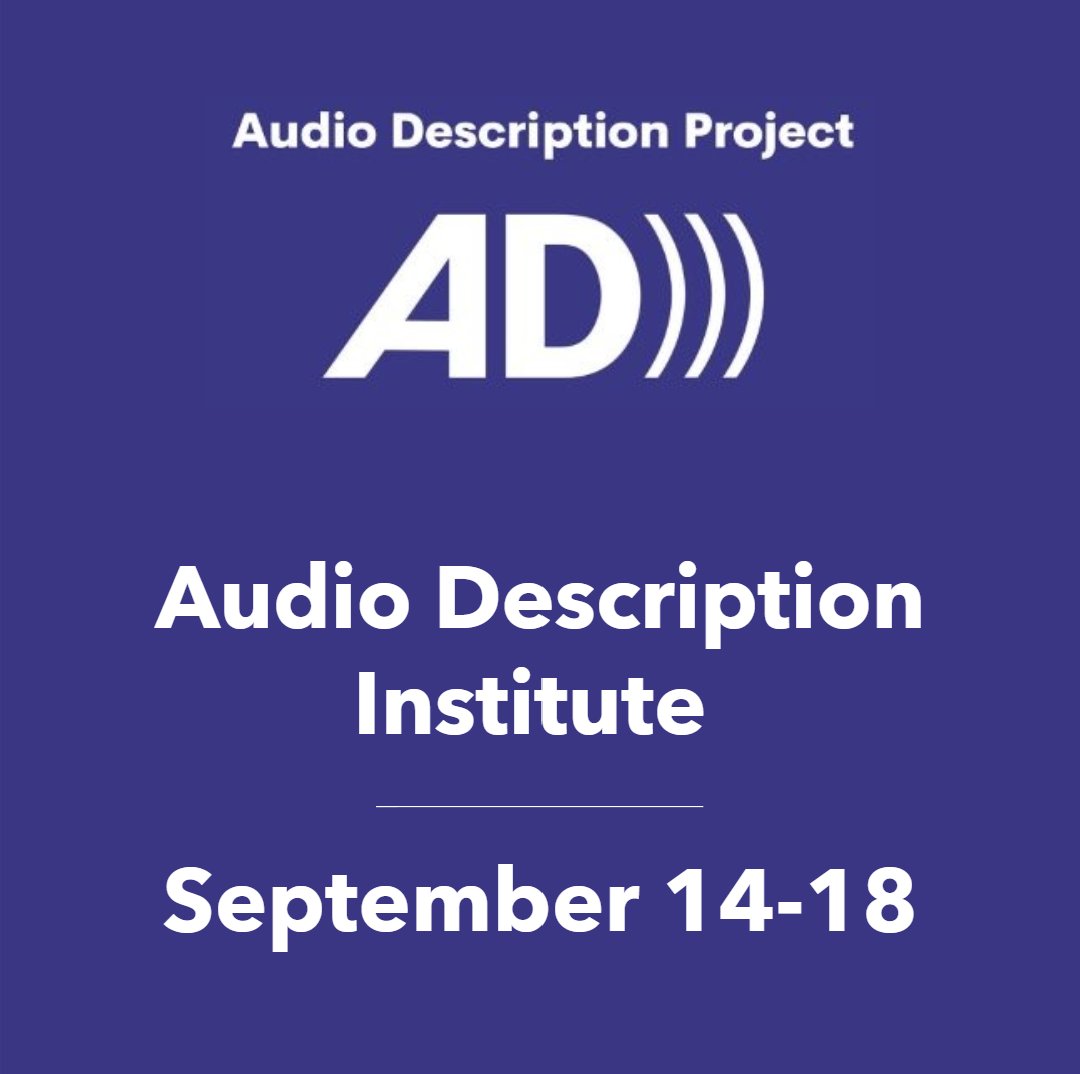 ADPwebmaster's tweet photo. The wait is over! Registration for the Audio Description Institute is now OPEN. This year's fall ADI session will be held from 9/14-18 and offers expert-led instruction on the art and technique of audio description. 

For more info, check out our site👇https://t.co/au6uTvBXO4... https://t.co/ftdDybE7AQ