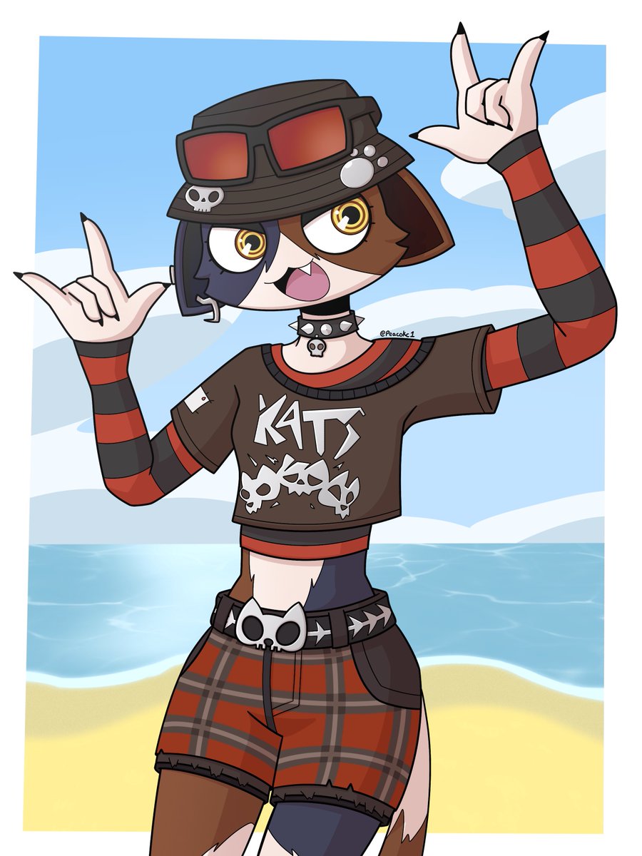 Peacokc1's tweet photo. Summer Drawing fixes! 🦇🐈☀️

Joni: Removed the lineart that was left in the final rendering and improved the face 😘
Meow Skulls: Sunglasses rendering was missing 😎

All for their fans that deserve it 💝🦚
#FortniteArt #フォートナイトイラスト #Fortnite https://t.co/u1NvkktNqc