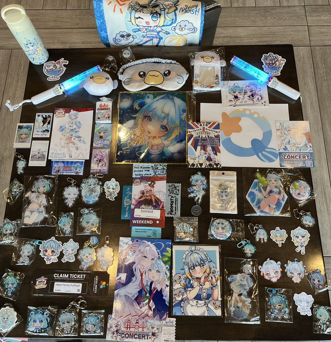 Solrest_'s tweet photo. This Offkai I decided I would go far more wild than usual with merch buying in order to support all the artists that spent their time drawing Penny. I’m pretty sure I found them all, and got to speak to so many lovely and talented people. Shout out to their amazing work (follow them!)!

Thank you all for using your creativity to help bring even more beautiful art of Penny to life, and for joining us Puffsters with your signatures on the shikishi board for her gift 🩵! It was great meeting you! 👏 I’ll see you all again at a future con for sure! 

@amaimiart 
@kawaiipony2 
@hitsukuya 
@nezabudk_a 
@gads_koookwee 
@newcie_ 
@spoonillust 
@oppabo 
@rirumato 
@gekkomancer 
@genieart_ 
@bunnysleepover 
@CAULISSIMO 
@meltyrice 
@MistiousStar 
@rumbeeart 
@Usaminii 
@PokeyPokums 
@eastdownpour 

#PennyPuffball
#OffKaiGen5