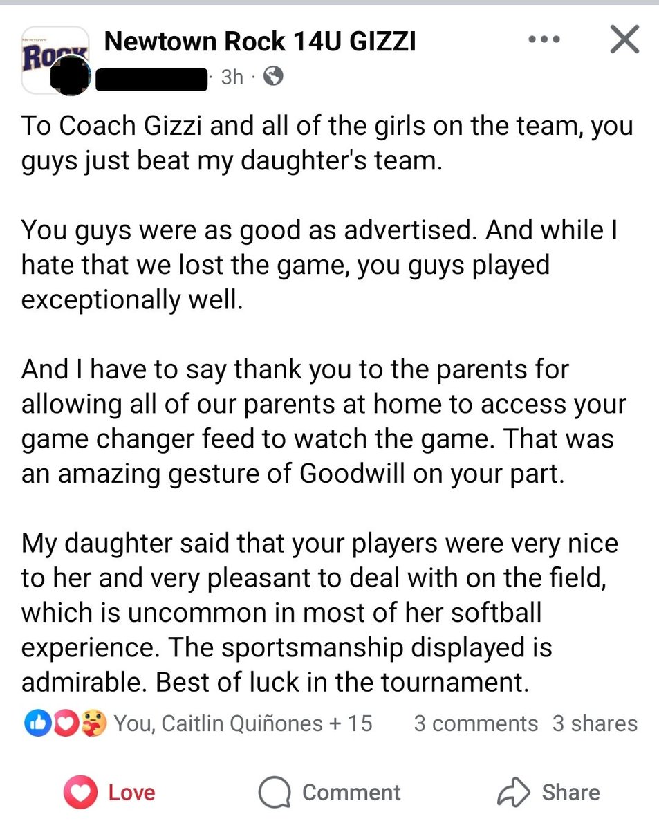 NewtownRock16U's tweet photo. There's no better compliment than being recognized for your sportsmanship. Grateful for the kind words from a Texas softball dad. Proud of this team, on and off the field. 💙🥎
@SoftballDown @Softball_Home @GoldGarvey @IHartFastpitch @SunilSportsNews https://t.co/EBM0ahNeYF