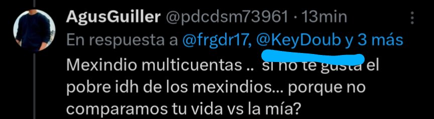 KeyDoub's tweet photo. @pdcdsm73961 @frgdr17 @Ret34398165 @gerardorepetti @iqsolita Nose si el hambre te está dañando la vista o algo 
Pero ahí dice que estás respondiendo a varias personas así que las personas que les respondes les llega la notificación genio piensa un poco https://t.co/Hkwmo4I3WA
