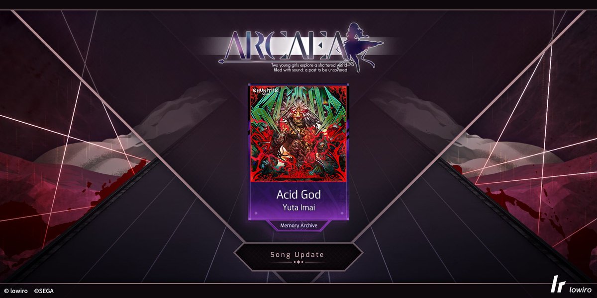 arcaea_jp's tweet photo. 轟音、CHUNITHMより。
混沌の器の咆哮が、再び天地を震わす。

【"Acid God" by Yuta Imai】

7/30のVer. 6.16にて、Memory Archiveに登場。
#arcaea #CHUNITHM https://t.co/la8plBeWsA