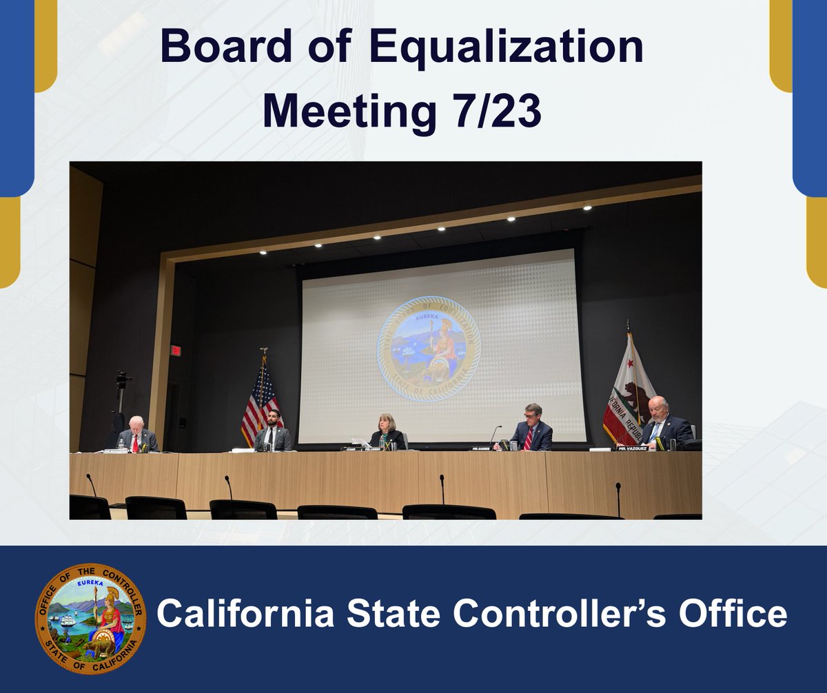 CAController's tweet photo. At last week's @CA_BOE_News meeting, the Board continued working to strengthen California's tax administration &amp; explore solutions to the affordable housing crisis 
By examining ways to make this exemption more assessable, we can ensure tax policy advances housing opportunities. https://t.co/bfvBhiXnXk