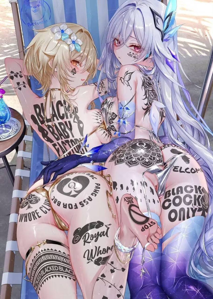 BunnyLumine's tweet photo. Lumine &amp; Skirk

#GenshinImpact #BNWO #BLACKED #BlackedWaifus #BlackedEdit #BlackedAnime #QoS #QoSEdit https://t.co/m5MFHm5nAx