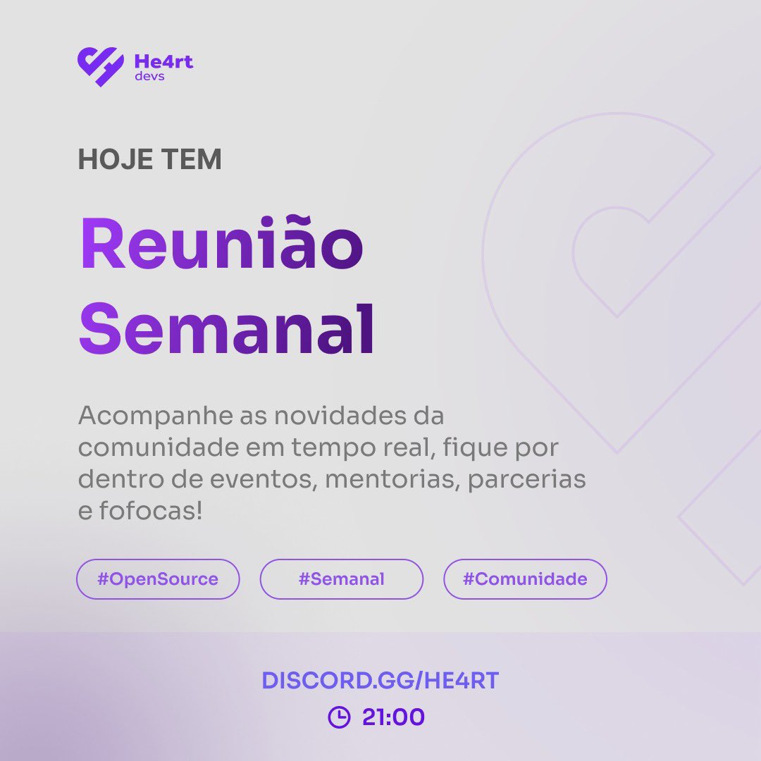He4rtDevs's tweet photo. 🚨 PRIMOS E PRIMAS 

ESTAMOS ONNNNN

💻 | https://t.co/ozTMhCa3Dx https://t.co/BMQ7WafWdO