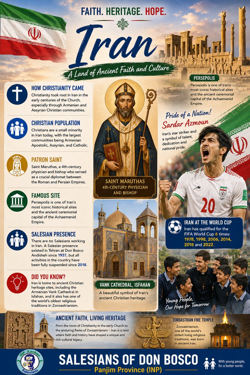 ianpintosdb's tweet photo. 🇮🇷 Iran 🇮🇷 
#worldcup  #WorldCup2026 #faith #christianity #salesians #catechesis https://t.co/TXn2Q8TbgS