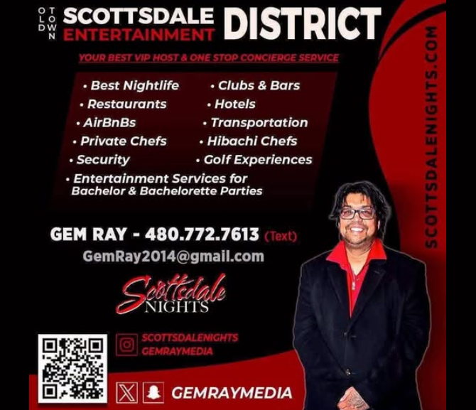 GemRayMedia's tweet photo. 🍾 Event Placements | Marketing | VIP Concierge

Helping brands, businesses &amp; guests create unforgettable experiences.

📱480.772.7613
@GemRayMedia  | @ScottsdaleNites 

https://t.co/hVFWMTyz15 https://t.co/aZR7tYNfhk