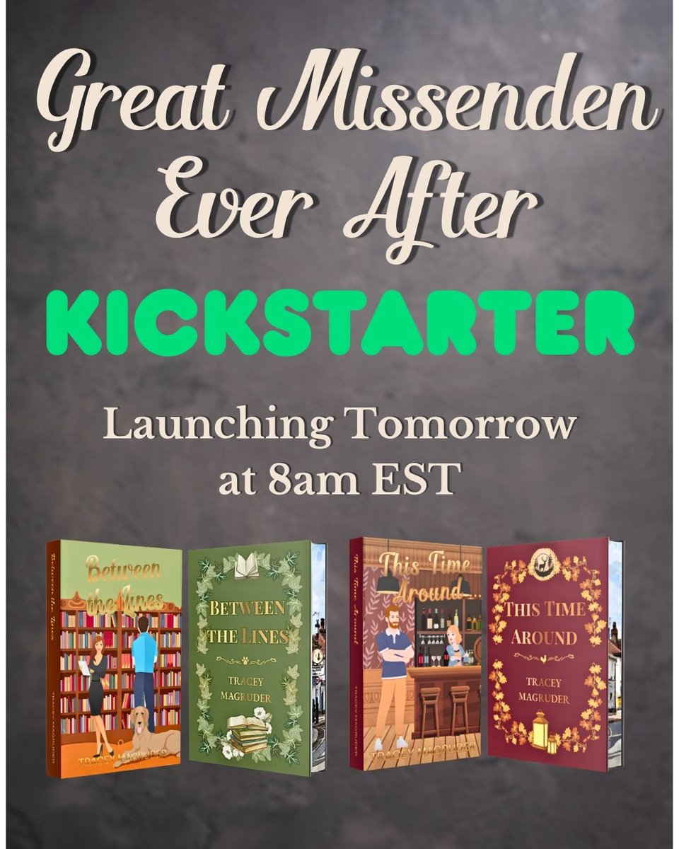 traceyreads's tweet photo. Tomorrow is the day!

The Kickstarter for the special editions of Between the Lines and This Time Around launches tomorrow!

There are several different reward tiers, including one that is just $5 and gets you an early copy of the ebook.

The Roaring Stag Book Box is by far the coolest though. You'll receive both special editions, an exclusive mug, premium tea, shortbread, candles, wood bookmarks, and exclusive art prints!

Pay over time will be available and MOST tiers are available for international shipping to select countries.

(Unfortunately the book box is US only.)

Be sure to check it out!

https://t.co/ewhWyDGy8q

#kickstarter #kickstarterbooks #kickstarterspecialeditionbook #contemporaryromance #sprayededges