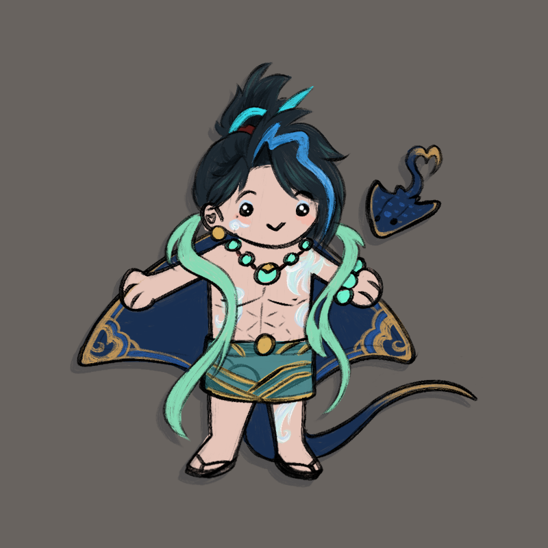W_Haymaker_'s tweet photo. doodled stingray phel. i love his unbound skin in tft https://t.co/wQGvsPnCtd