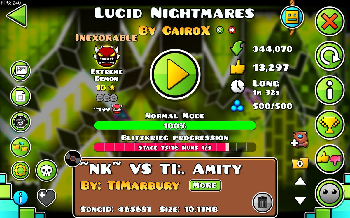Jalongames's tweet photo. LUCID NIGHTMARES 100%. 525516 ATTEMPTS (320K MOBILE, 205K PC). JUMP FROM EITHER TROLL LEVEL OR CRIMSON CLUTTER (IDK WHICH IS HARDER). https://t.co/HO5CInBX8H