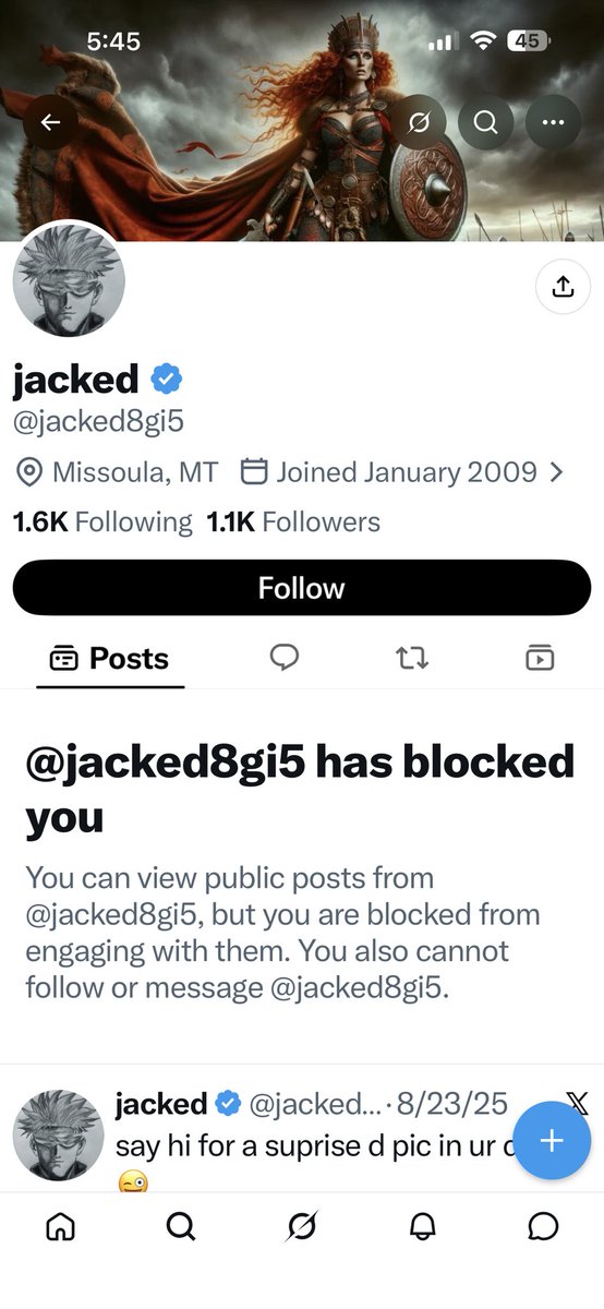 CarolSWolf50795's tweet photo. @X @twitter I want my hacked account back. It was hacked last September and you haven’t been any help at all. This jerked hacked my account and changed the email address before you notified me. The hacker’s address was in the Midwest. I live in Missoula. I want my account back https://t.co/nNpLE0z2y8
