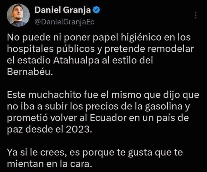 Mutualadestruct's tweet photo. @lahoraecuador @DanielNoboaOk https://t.co/udXQizwdbl