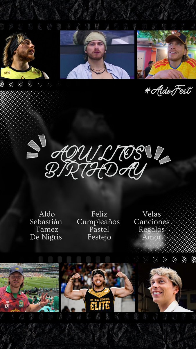Aldronisimas's tweet photo. TENDENCIA | ALDO DE NIGRIS 

¡Nos unimos a la tendencia!

Escribe una de las palabras + la frase 

AQUILITOS BIRTHDAY 
#AldoFest

Dar like, RT, comentarios y usa los HT

#AldoTdnWorld
#AquilitosViral https://t.co/DdZfOL5FVL