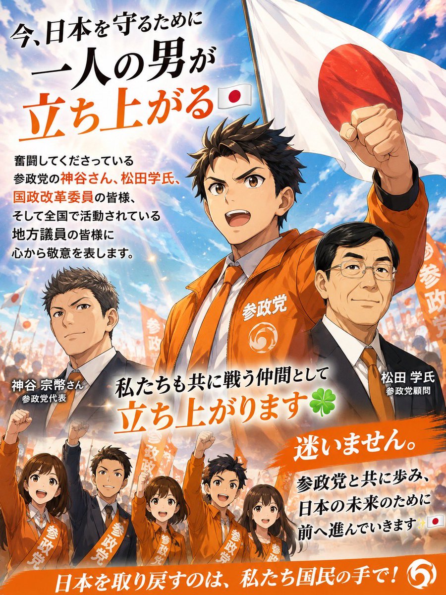 mupinkko's tweet photo. 参政党✨🍊🍊🍊 https://t.co/aOglMzBDQq