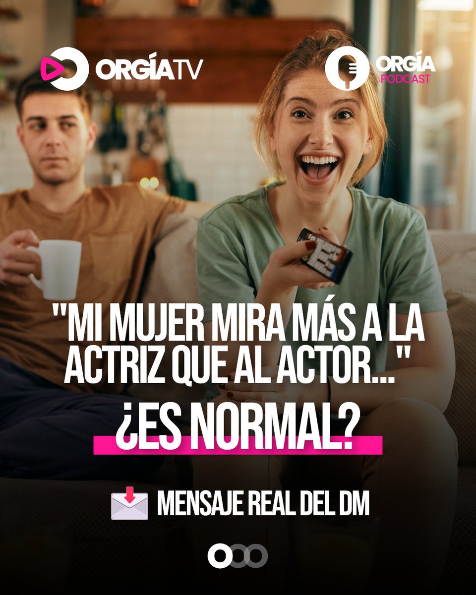ORGIATV_'s tweet photo. 📩 "Mi mujer mira más a la actriz que al actor cuando vemos contenido para adultos."

Ese fue uno de los mensajes que recibimos esta semana.

Y abrió una conversación muy interesante. https://t.co/3to5xmNDQJ