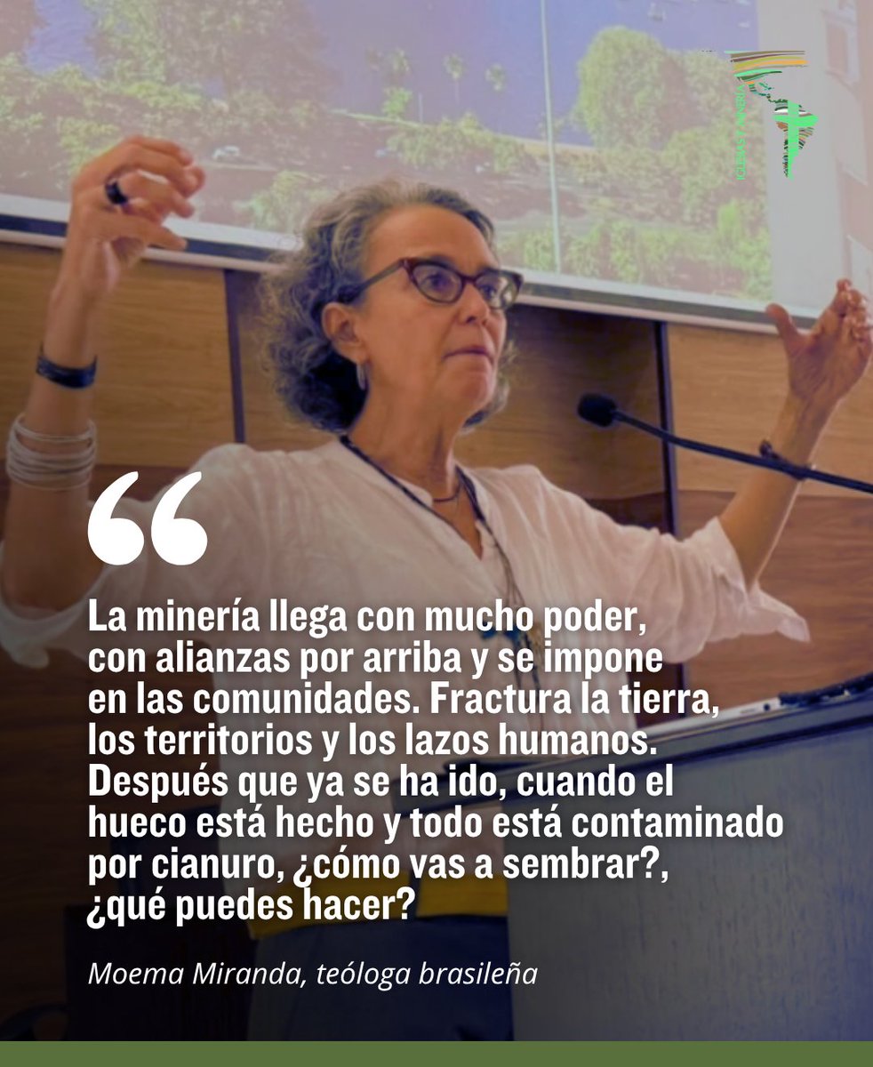iglesiaymineria's tweet photo. Moema Miranda, integrante de la Orden Franciscana Seglar de Brasil y secretaria de la Red Iglesias y Minería, compartió una reflexión sobre la necesidad de una ecoteología capaz de responder a las heridas de la Tierra.

Nota completa de @CelamWeb👇

https://t.co/yWDHmQbsRa https://t.co/Xk7NH0NHAF