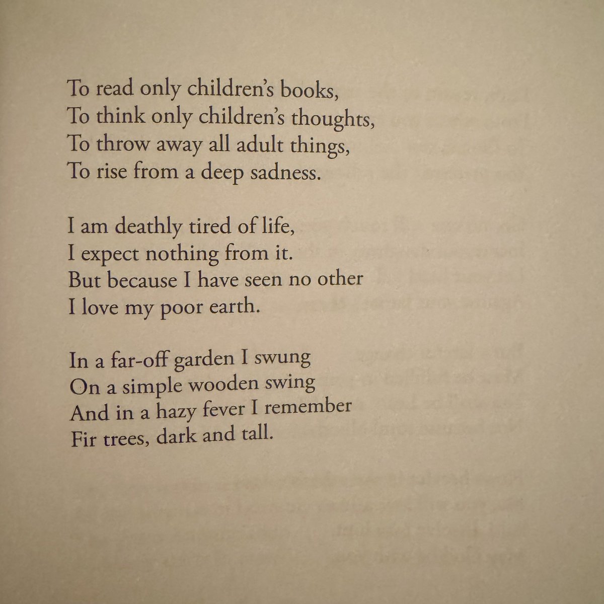 maureenthorson's tweet photo. “To throw away all adult things.” A poem by Osip Mandelshtam, translated by Kevin J. Kinsella. https://t.co/ZYufxCW4N0