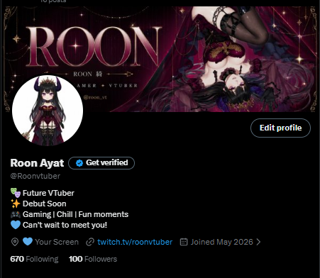 Roonvtuber's tweet photo. 🎉 100 Followers Complete! 🎉

Thank you so much for the love &amp; support! 

Keep supporting me like this 

Let’s grow together~ ♥️

#RoonAyat #VTuber https://t.co/HlpEl3POmJ