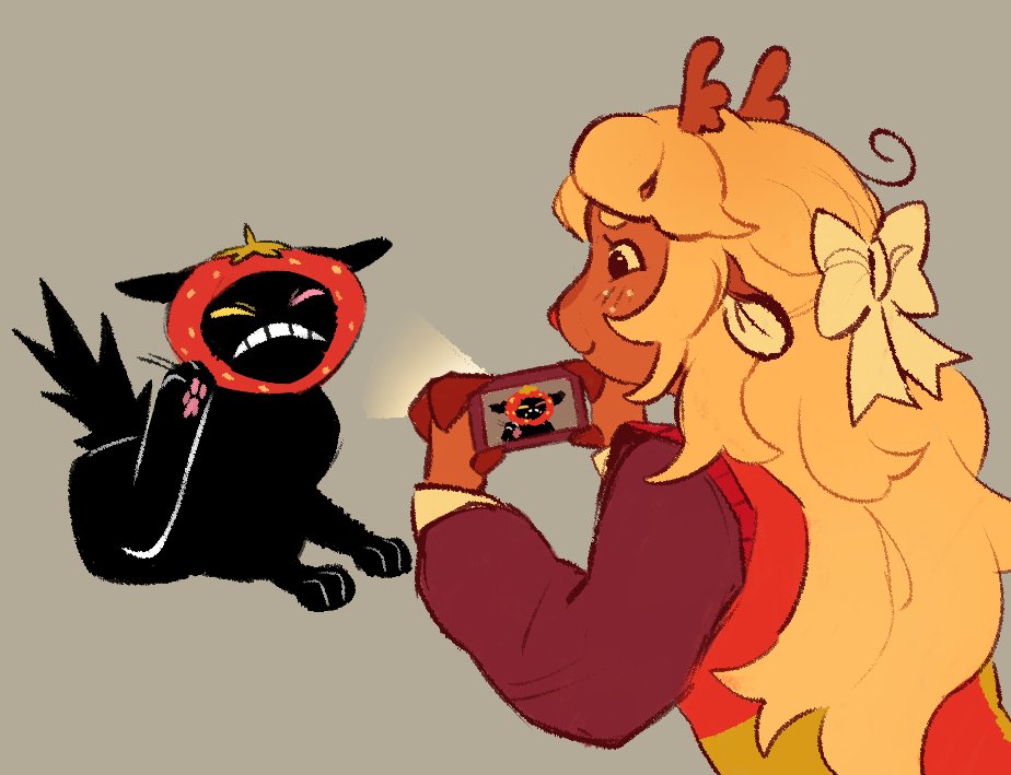 koa058's tweet photo. noelle would love dressing friend up in silly cat costumes #deltarune #noelleholiday https://t.co/NTsHMlWSAv