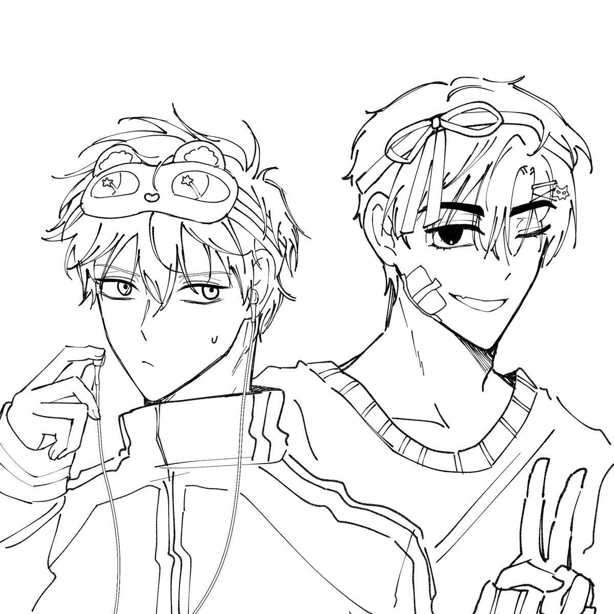 mkt1277_'s tweet photo. Ivan &amp; Till sletch because my ocs always got mistaken as them. 🫪
#ALNST #Ivantill #alienstage #에일리언스테이지 https://t.co/UcLQ2kgCYN