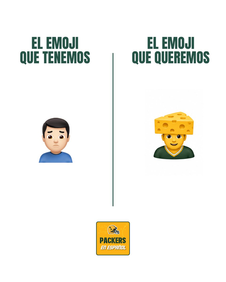 PackersEnEsp's tweet photo. Like si te urgen los emojis de Packers. 🤩🧀

#GoPackGo #PackersES https://t.co/xynN25NK05