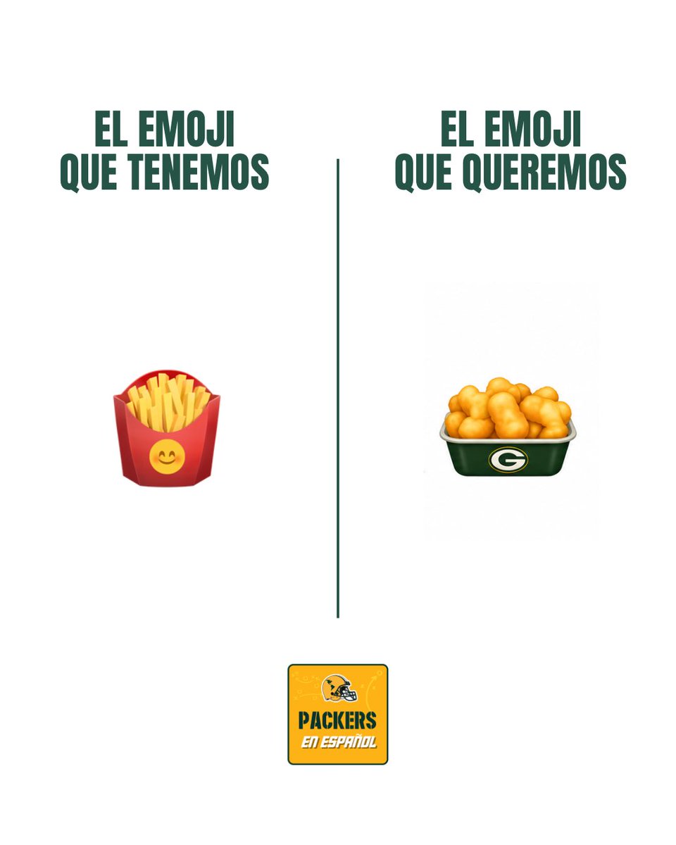 PackersEnEsp's tweet photo. Like si te urgen los emojis de Packers. 🤩🧀

#GoPackGo #PackersES https://t.co/xynN25NK05