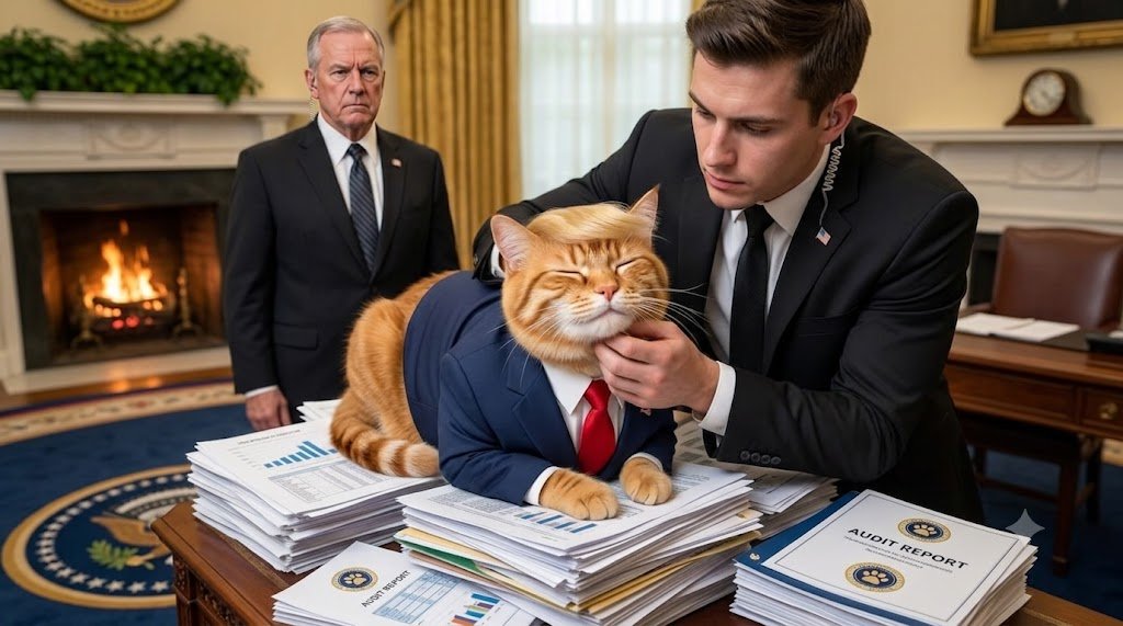 ClaritycatCCAT's tweet photo. SECRET SERVICE DIRECTOR: 
"Agent! What is your primary directive in the Oval Office?"

SECRET SERVICE RECRUIT: 
"Provide 30 minutes of continuous chin scratches to President $CCAT whenever he sits on top of the SEC audit reports, sir!" 🐱🛡️

Outstanding performance. Security detail approved.

CA: 

GsRDb9dom6GEQgeMx3V41qU1ntJpRgGdzkXxFRvspump

🌐 https://t.co/ys2lfbjbBW