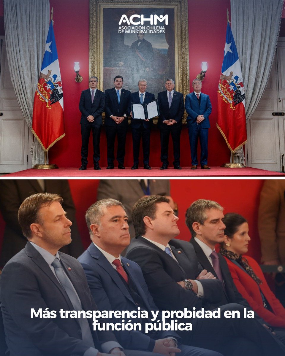ACHMChile's tweet photo. 🏛️ El presidente de la ACHM, Gustavo Alessandri, participó en La Moneda en el anuncio de la reforma constitucional que establece controles de drogas para autoridades y una nueva causal de cesación en el cargo por consumo de sustancias ilícitas. https://t.co/SPx3FCZsS6