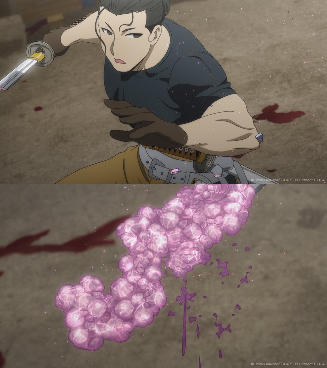 Crunchyroll's tweet photo. Rock beats scissors… regenerative steel is another story. (via Daemons of the Shadow Realm) https://t.co/6VPfqRK9la