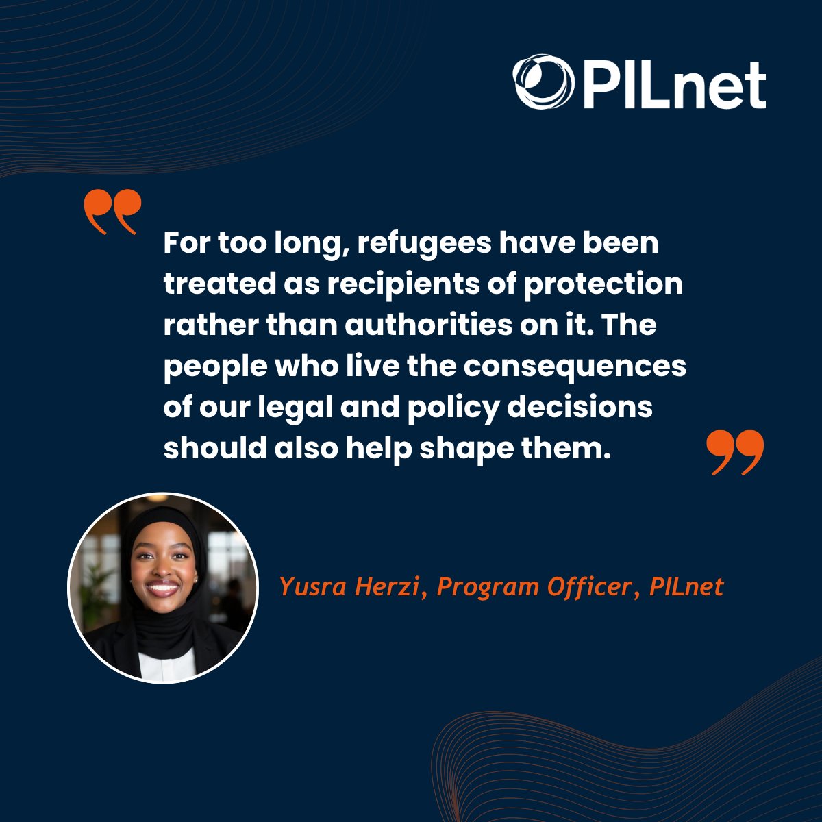 PILnet's tweet photo. The 1951 #RefugeeConvention turns 75 today.
Members of our team who guide &amp; implement our Forced Displacement work reflect on the ongoing importance of the Convention &amp; the role of the #legalcommunity upholding the rights of those forcibly displaced: https://t.co/4nNgQgpXAs https://t.co/tnnxxEw5ZZ