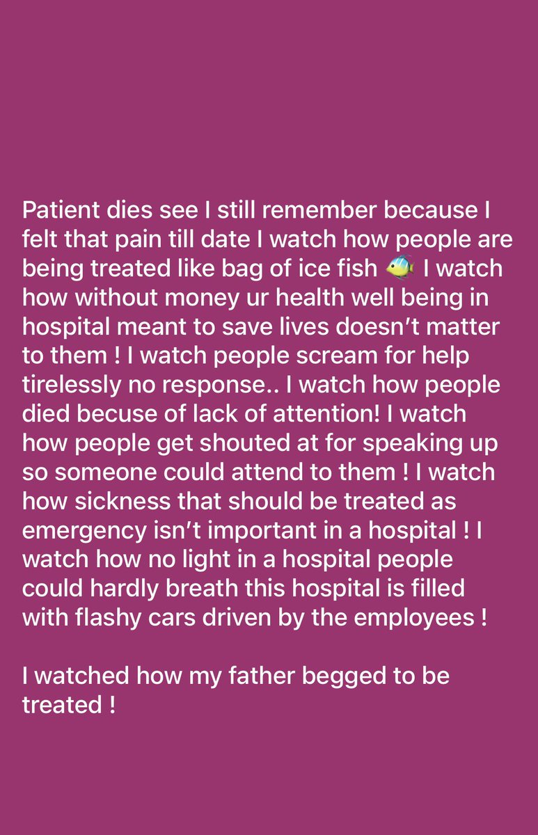 PreciousChw6iz's tweet photo. I used to trek with my father during Covid to the hospital ! But what we got was such treatment! We need to do better as humans! https://t.co/Li2PCsM0Py