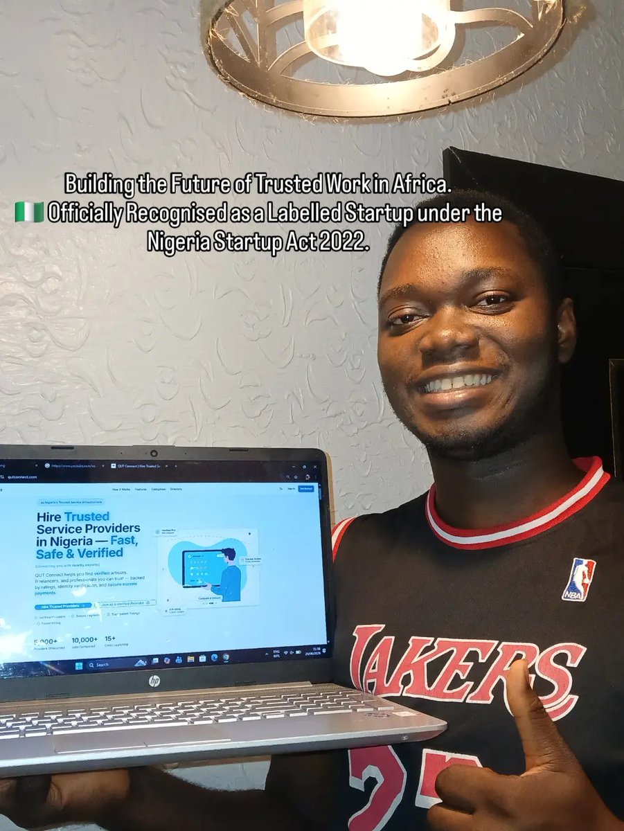 alphamale0001's tweet photo. 🚀 A New Milestone for QUT Tech Ltd
We are proud to announce that QUT Tech Ltd has officially been recognised as a Labelled Startup under the Nigeria Startup Act 2022.
https://t.co/ahuTt8mBT3
#QUTConnect
#QUTTech
#NigeriaStartup https://t.co/bfU4RGZdWD