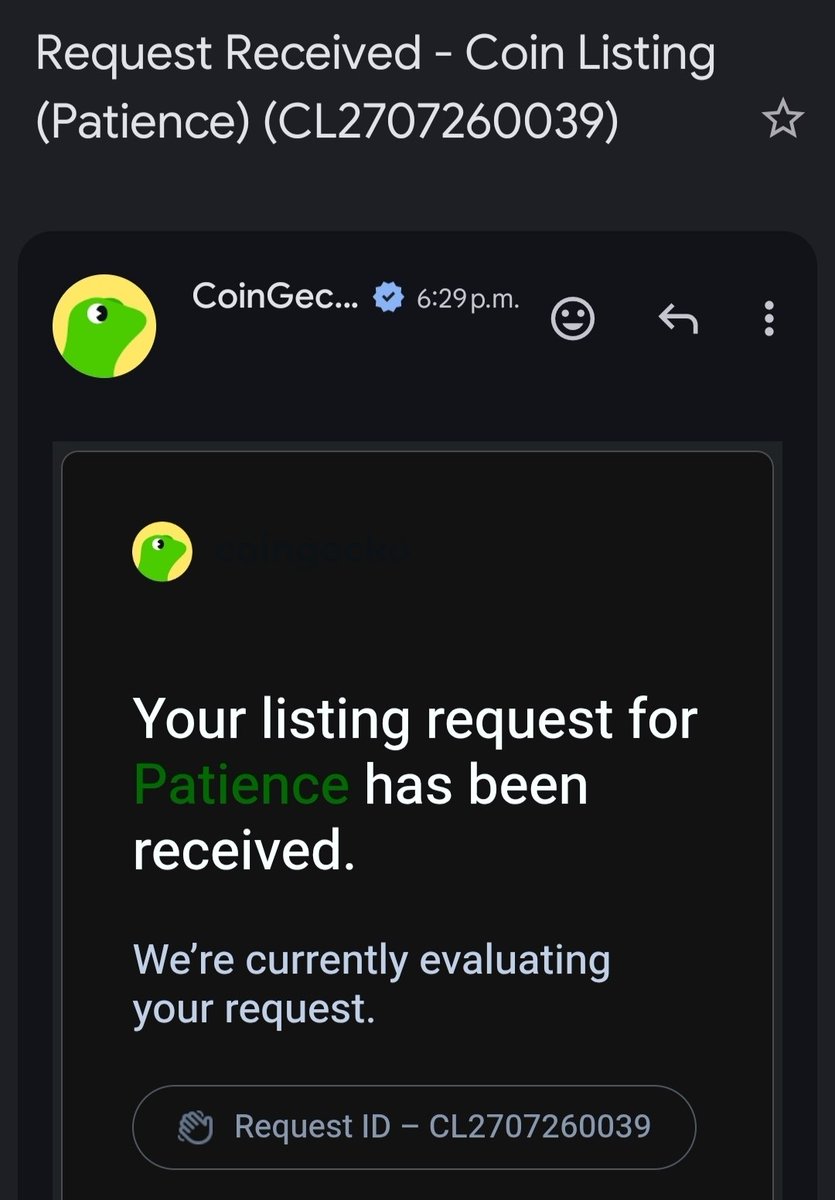 patience_run_'s tweet photo. CG listing is already requested https://t.co/AGZnwbCjUV