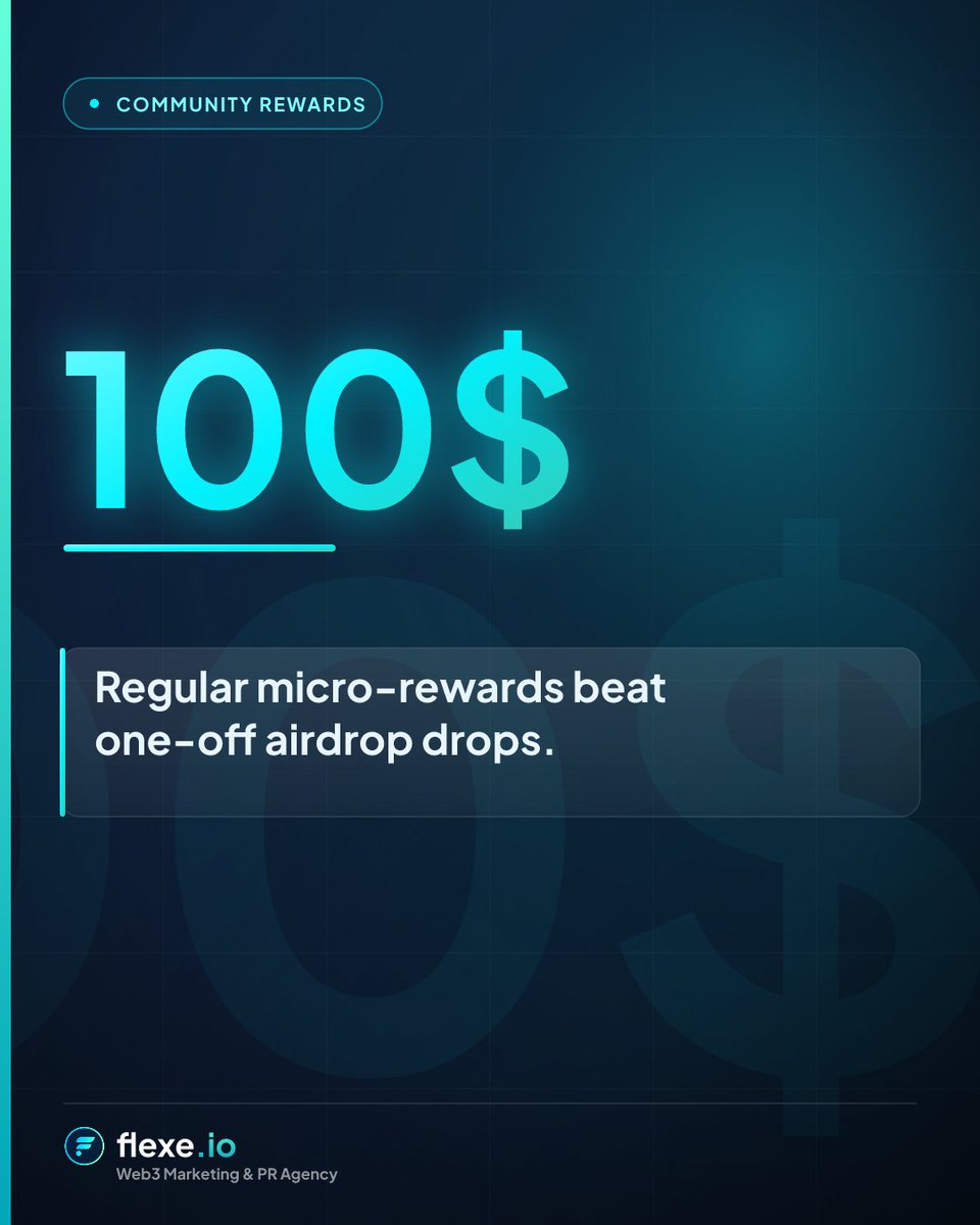 Flexe_io's tweet photo. Founders bet the whole budget on one giant airdrop. Wrong bet. Micro-rewards to active members beat one-off drops, but only if the cadence repeats. Binance paid bStocks Board winners 100 USDC each, early signal. Reply SLOT and we send an audit. https://t.co/VRdh9RKc5u
