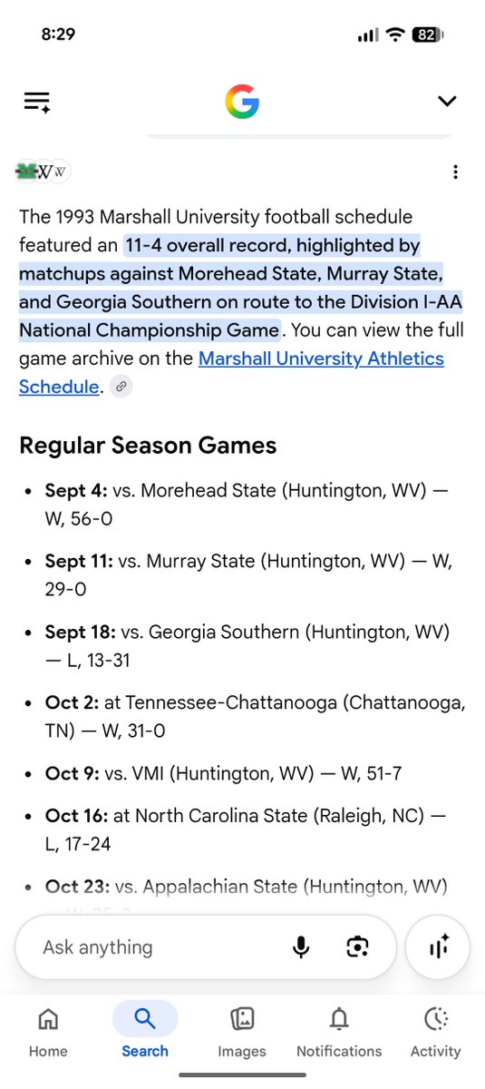 MUengineer's tweet photo. @ruslivingood @Trace_Johnson94 Trying to speed things up with AI and it can't read the scores on the athletics website.....lol. https://t.co/xNCwbIq0Uf
