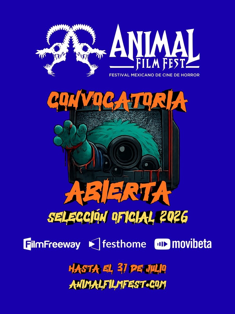ANIMAL_FilmFest's tweet photo. ⚠️ ¡Última semana! ⚠️
👉 https://t.co/GUiBxMvRhZ
🔥 Proyectos de horror, terror, suspenso y thriller.
🗓 Hasta el 31 de julio.
#ANIMALFilmFest #AFF #AFF7 https://t.co/68HR1LGHn9