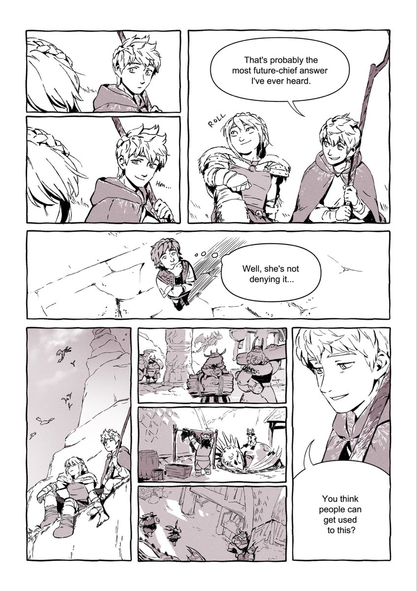 meltsmelts's tweet photo. relapsed and drew a scene from chapter 7 of the hijack fic drag path 
p1/3
#hijack #frostcup #rotg #httyd https://t.co/QJYDpWlenK
