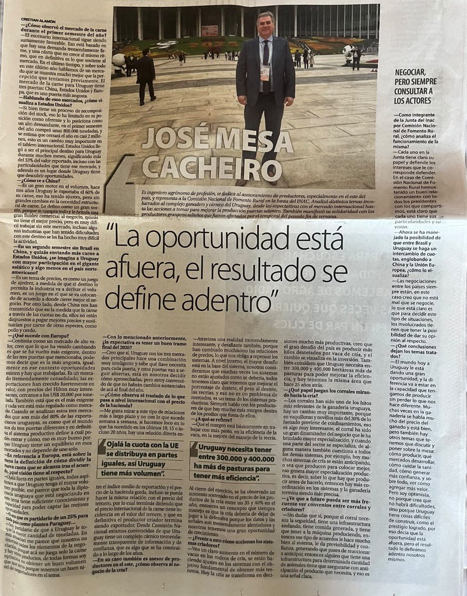 jmesacacheiro's tweet photo. Muchas gracias @ruraleselpaisuy y @calamon por la nota publicada el domingo https://t.co/FyQ55YcE7R